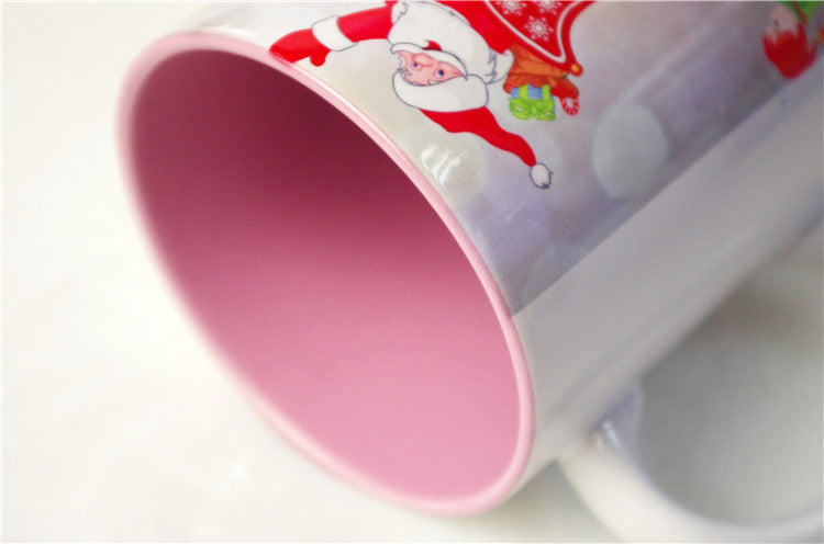 Taza de color interno y asa de color rosa 11 oz – Un toque sútil de color -  Blue Heat