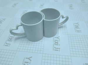 TAZA BLANCA PAREJA ASA DE CORAZON