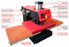 Cargar imagen en el visor de la galería, PLANCHA NEUMATICA DOBLE ESTACION XY-041-4060 40X60CM