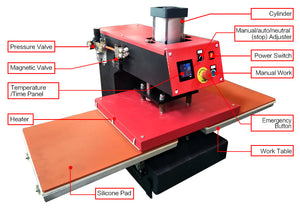 PLANCHA NEUMATICA DOBLE ESTACION XY-041-4060 40X60CM