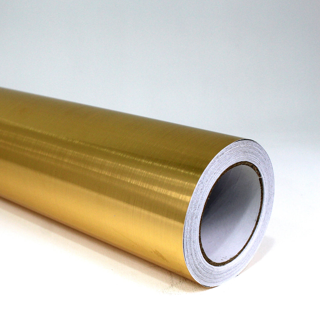 VINIL ADHESIVO METALICO CEPILLADO ORO